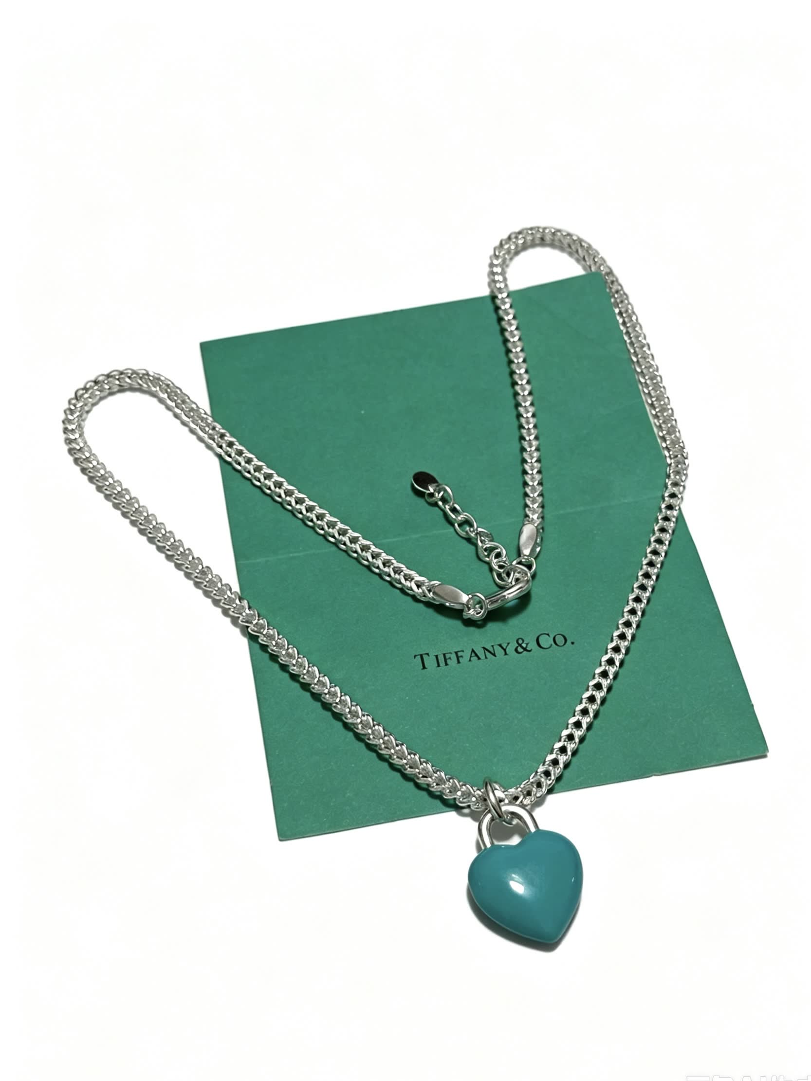 Tiffany & Co. Blue Heart Lock Necklace Tiffany & Co. Blue Heart Lock Necklace